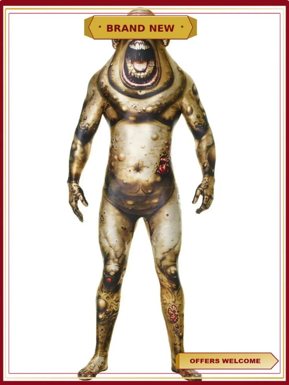 Boil Monster Halloween Costume for Kids Scary Brown Creature Suit